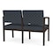 Lesro 2 Seat Tandem Seating W/ No Center Arm, 44 in W 26 in L 31.5 in H, Lenox Series LW2101 - alternate 3